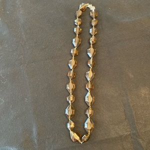 Fun chunky plastic Carmel brown necklace